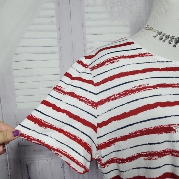 KAREN SCOTT PLUS SIZE‎ 2X AMERICANA TOP 4 JULY BLOU - Picture 5 of 6